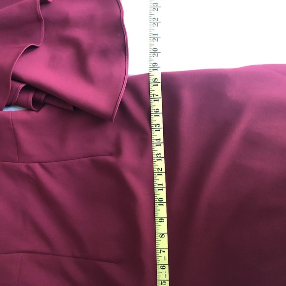 NWT MILLY Italian Cady Bell Sleeve Bordeaux Selene Dress size 4 - Picture 11 of 12